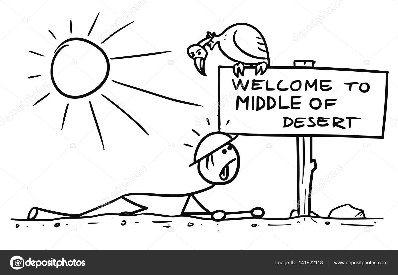 Cartoon of Man Crawling in the Desert Found a Sign Stock Vector Image by ©ursus@ #141922118 Cartoon of Man Crawling in the Desert Found a Sign Stock Vector Image by ©ursus@ #141922118