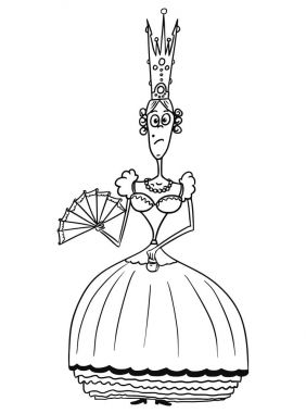 Çizgi film vektör Ortaçağ fantezi kraliçesi