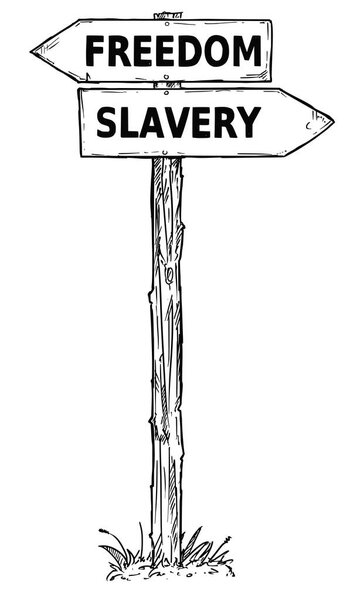 Направляющий знак мультфильма с двумя десятичными стрелками
