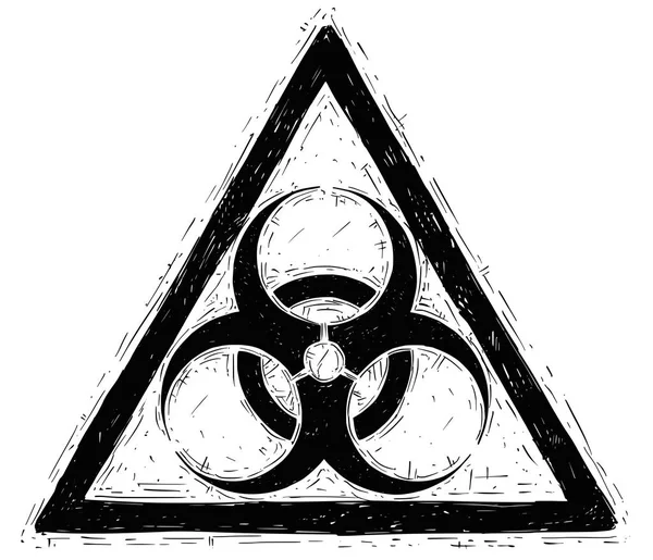 Biohazard-Symbolzeichenvektorzeichnung — Stockvektor