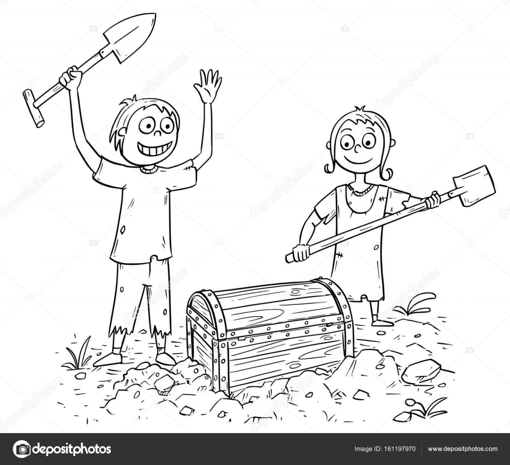 ilustração dos desenhos animados de menino e menina que encontrou um