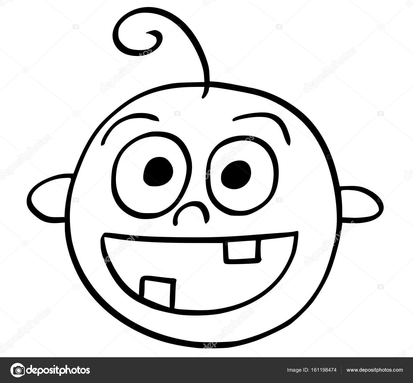 Cartoon Illustration of Happy Smiling Baby Face Stock Vector by ©ursus ...