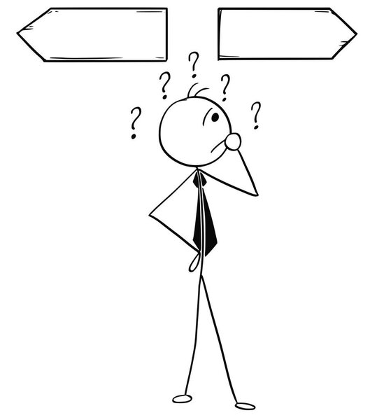 Мультфильм о бизнесмене на дороге
