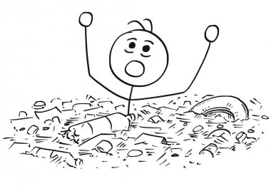 Atık çöplüğü boğulan adam