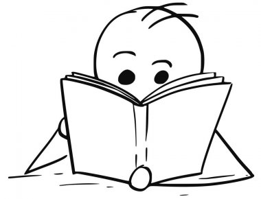 Adam ya da kitap okurken erkek