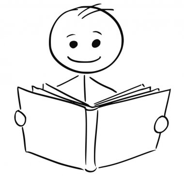 gülümseyen adam kitap okuma