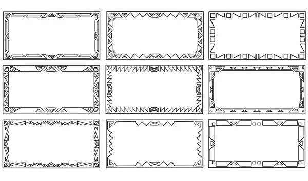 Набор геометрических декоративных рам — стоковый вектор