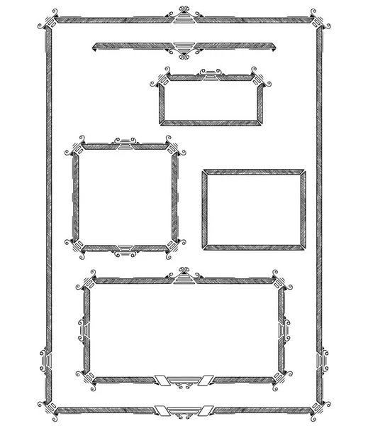 Díszítő keret készlet — Stock Vector