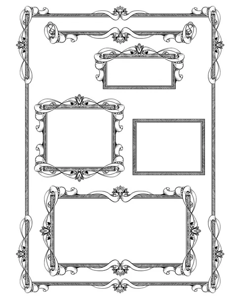 Serie di cornici ornamentali — Vettoriale Stock
