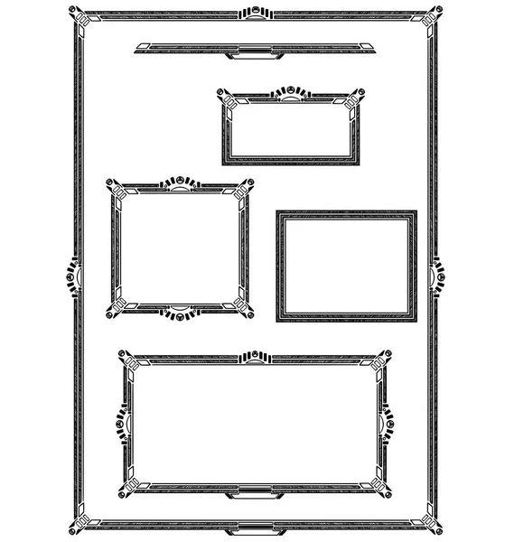 Conjunto de marcos ornamentales — Archivo Imágenes Vectoriales