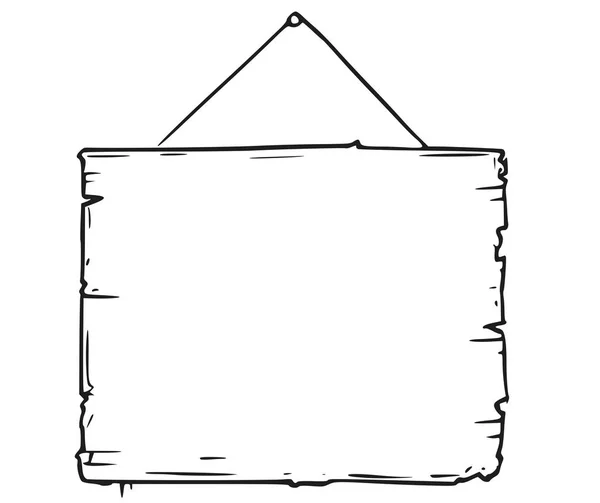 Desenho de placa de sinal vazio em branco —  Vetores de Stock