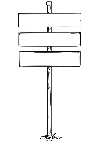 空の空標識板図面 — ストックベクタ