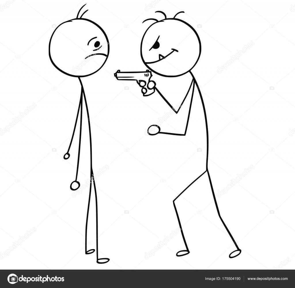 Stick Figure Stickman Cartoon Character Fight Fighting Weapon 