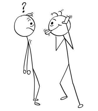 Vektör iki adam karikatür onlardan biri deli deli olduğunu