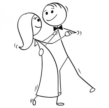 Erkek ve kadın dans, balo salonu dansçılar