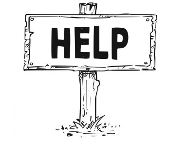 Ahşap işareti Yardım metni çizim kurulu