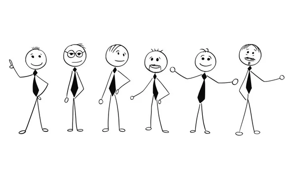 Desenhos Animados de Multidão de Negócios Empresários Homens Pessoas Isoladas . —  Vetores de Stock