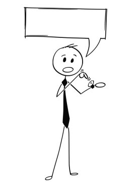 Kol saati işaret eden işadamı kavramsal karikatür