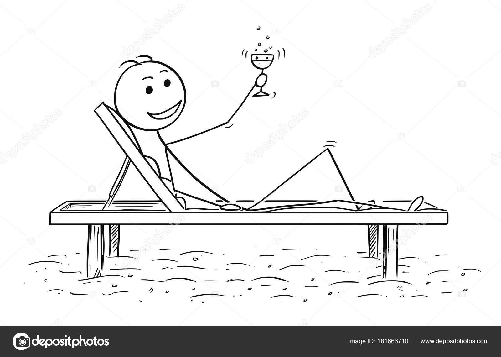Conceptual Cartoon of Successful Man Relaxing on the Beach Stock Vector Image by ©ursus@ #181666710 Conceptual Cartoon of Successful Man Relaxing on the Beach Stock Vector Image by ©ursus@ #181666710