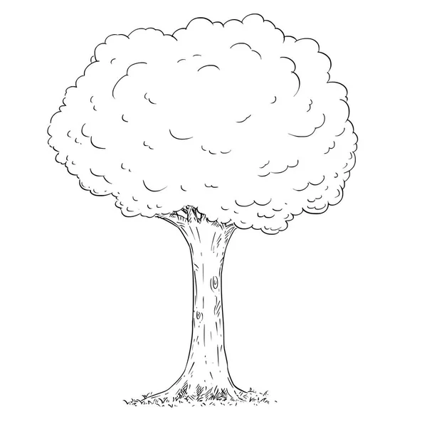 Desenho de Vetor de Desenhos Animados de Árvore —  Vetores de Stock
