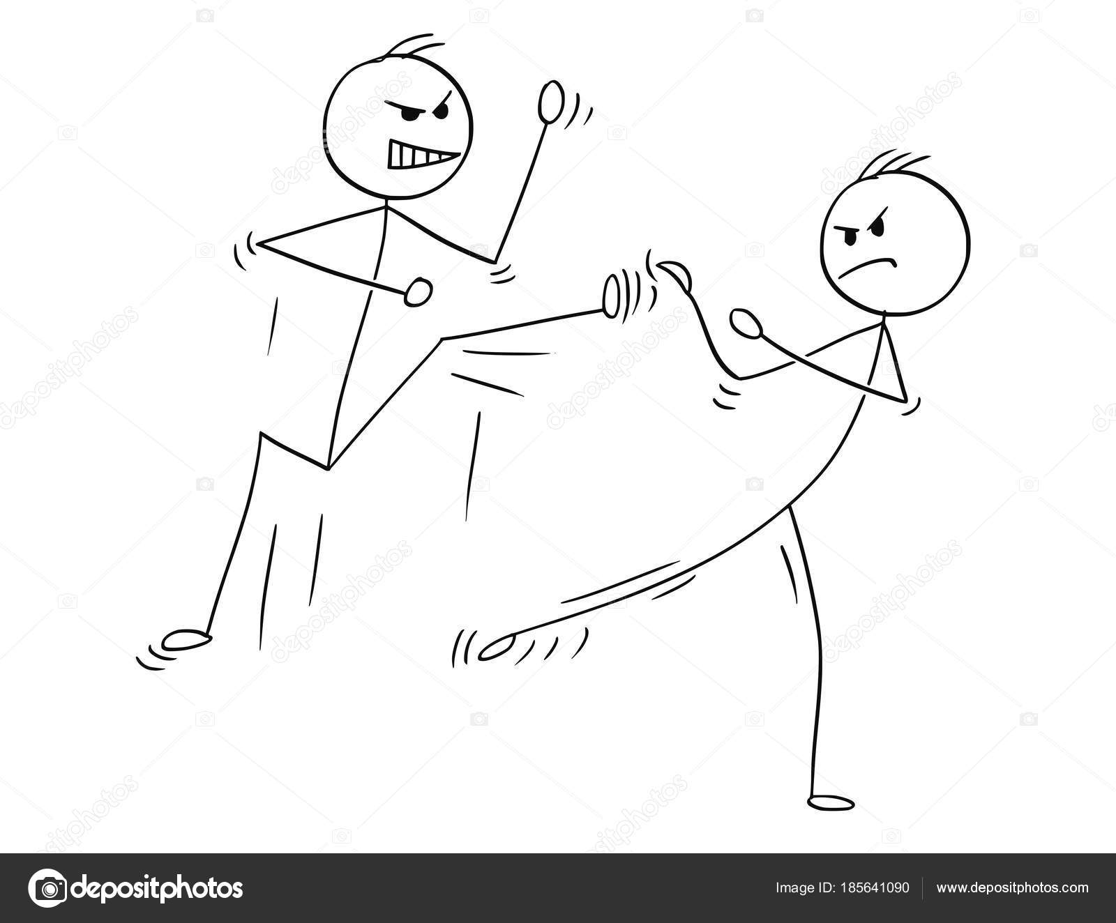 Download Stick Man, Fight, Kungfu. Royalty-Free Vector Graphic