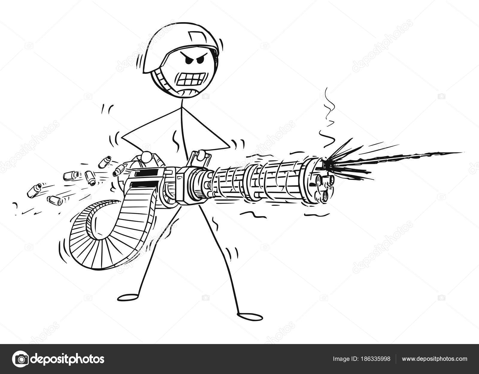 How To Draw A Stickman Holding A Gun