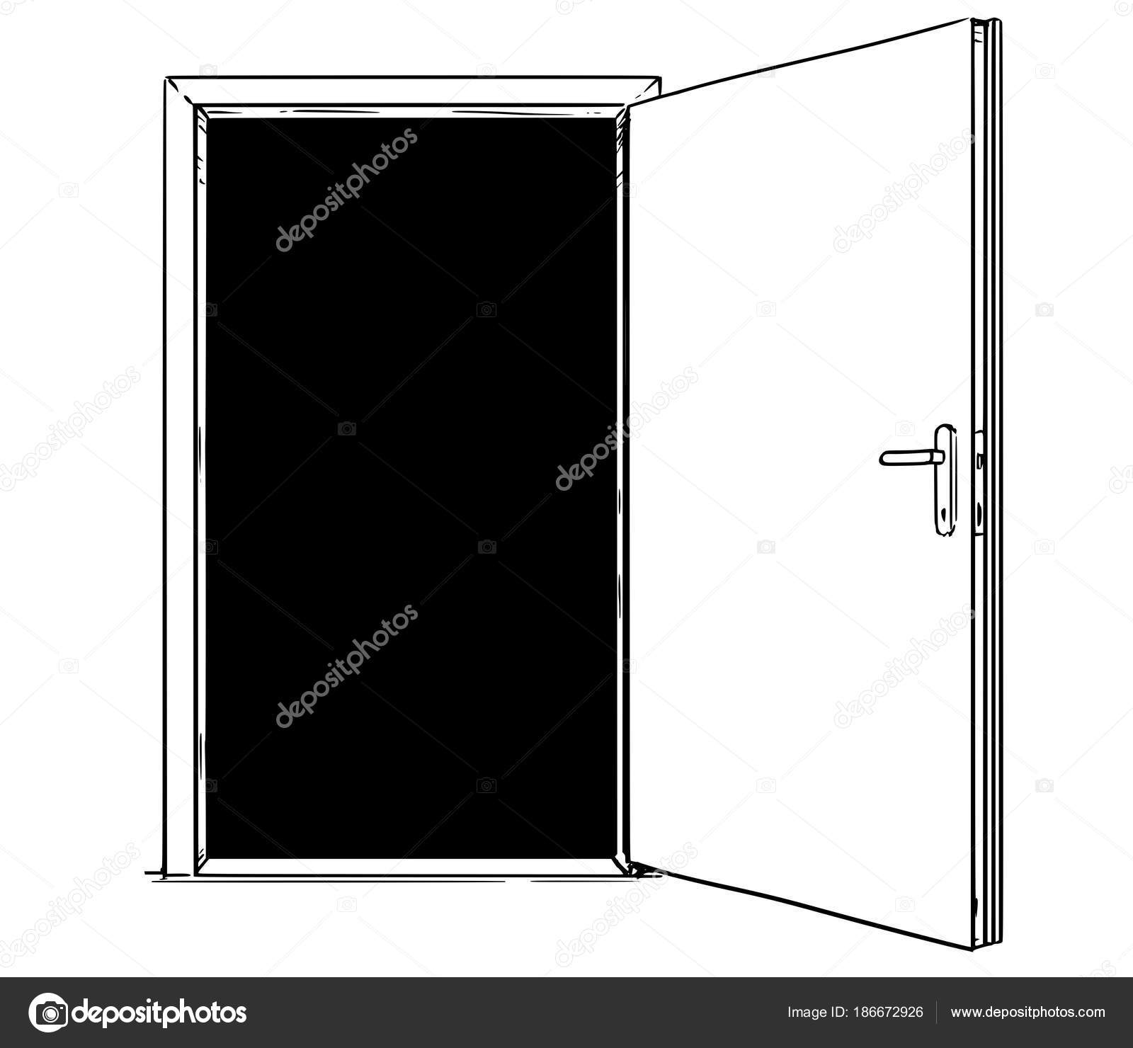 Cartoon Of Open Modern Door Vector Image By C Ursus Zdeneksasek Com Vector Stock