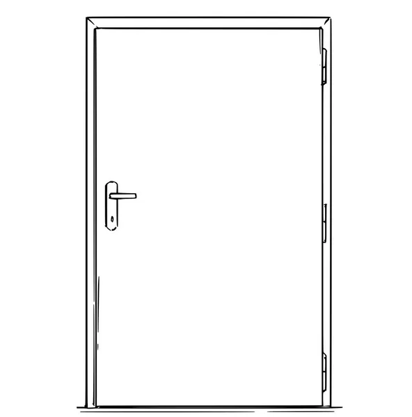Caricature de la porte moderne fermée — Image vectorielle