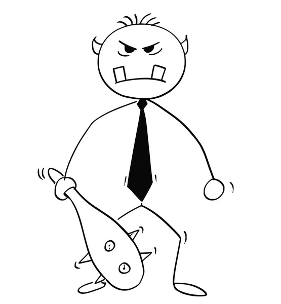 Caricature de Rude Ogre Homme d'affaires — Image vectorielle