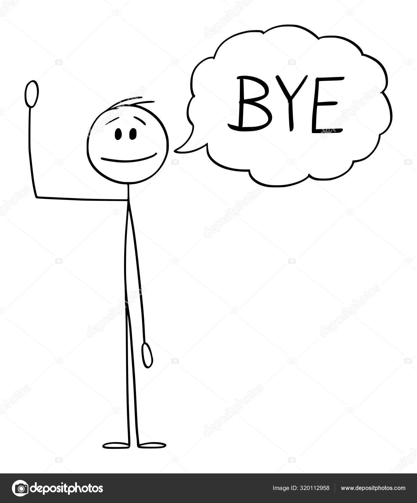 Vector Cartoon Illustration of Man or Businessman Waving his Hand and Greeting with Speech Bubble or Text Balloon Saying Bye Stock Vector Image by ©ursus@ #320112958 Vector Cartoon Illustration of Man or Businessman Waving his Hand and Greeting with Speech Bubble or Text Balloon Saying Bye Stock Vector Image by ©ursus@ #320112958