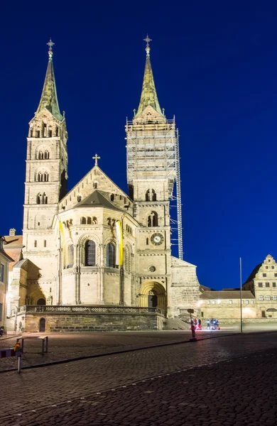 Catedral iluminada de Bamberg — Fotografia de Stock