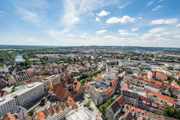 Widok z lotu ptaka na miasto Ulm — Zdjęcie stockowe