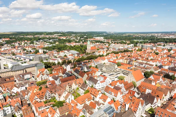 Vista aérea sobre a cidade de Ulm — Fotografia de Stock