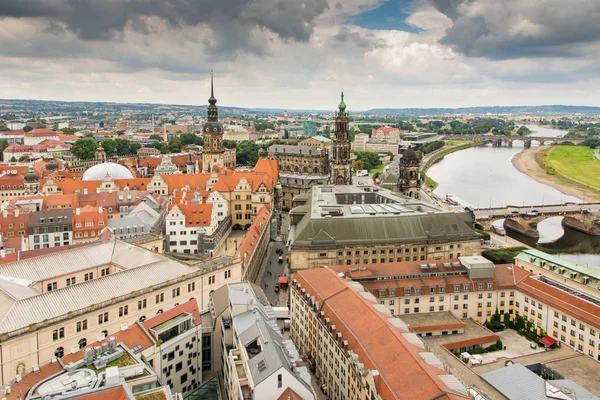 Luftaufnahme über der Stadt Dresden — Stockfoto