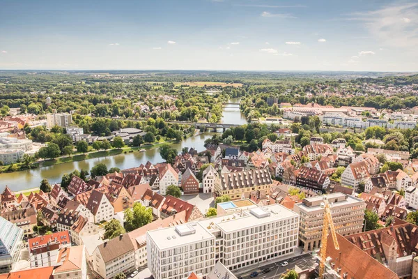 Vue aérienne sur la ville d'Ulm — Photo