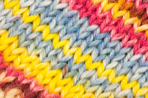 Lana lavorata a maglia sfondo multicolore — Foto Stock