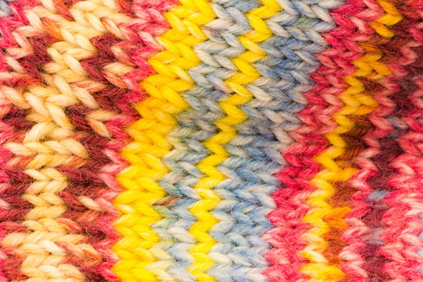 Knitted woolen multicolored background — Stock Photo, Image