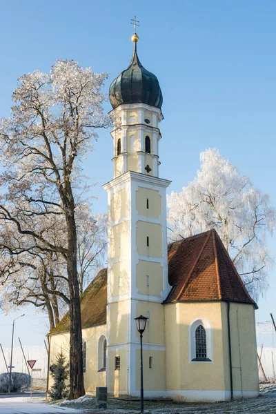 Church of Strobenried on a sunny winter day — Stock Photo, Image