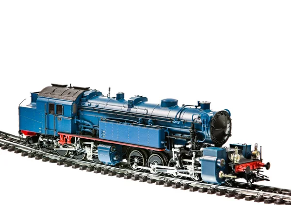 Toy train with a steam engine locomotive — Stock Photo, Image