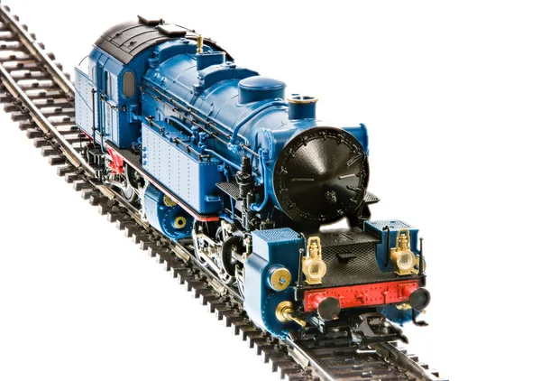 Toy train with a steam engine locomotive — Stock Photo, Image
