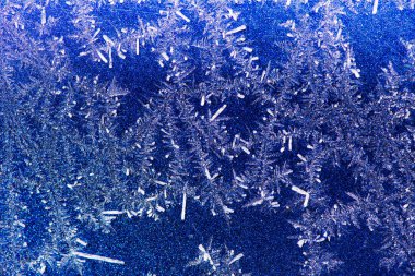 Buz kristalleri ile soyut makro arka plan