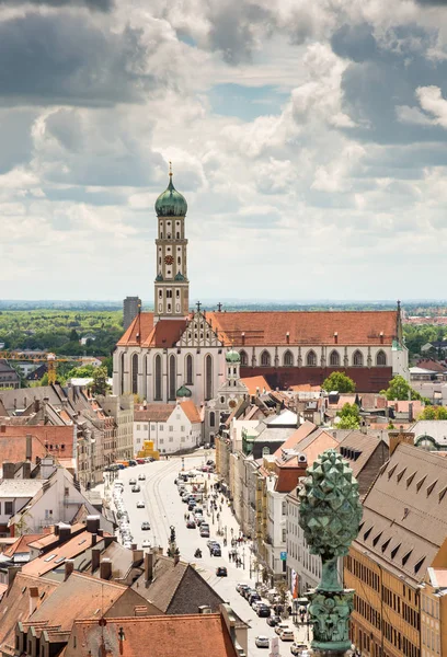 Flygfoto över Augsburg — Stockfoto