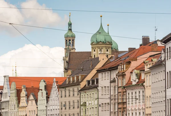 Historische schlauchfassaden in augsburg — Stockfoto