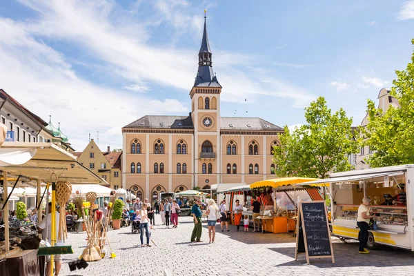 Praça do mercado em Pfaffenhofen — Fotografia de Stock