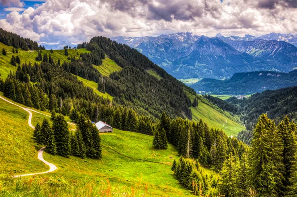 Paisagem montanhosa na Baviera — Fotografia de Stock