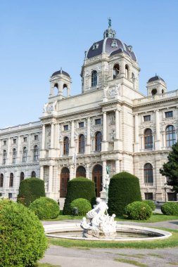 Viyana'daki tarihi Maria-Theresien-Platz Meydanı'nda turistler