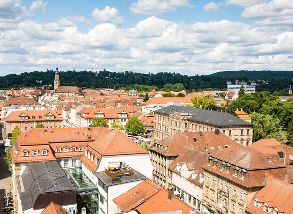 Luchtfoto uitzicht over de stad van Erlangen — Stockfoto