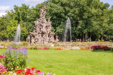 Park of the castle Schloss Erlangen clipart