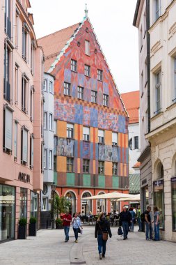 İnsanlara Augsburg tarihi merkezi