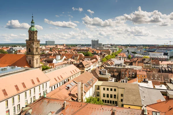 Εναέρια θέα πάνω από την πόλη του Erlangen — Φωτογραφία Αρχείου